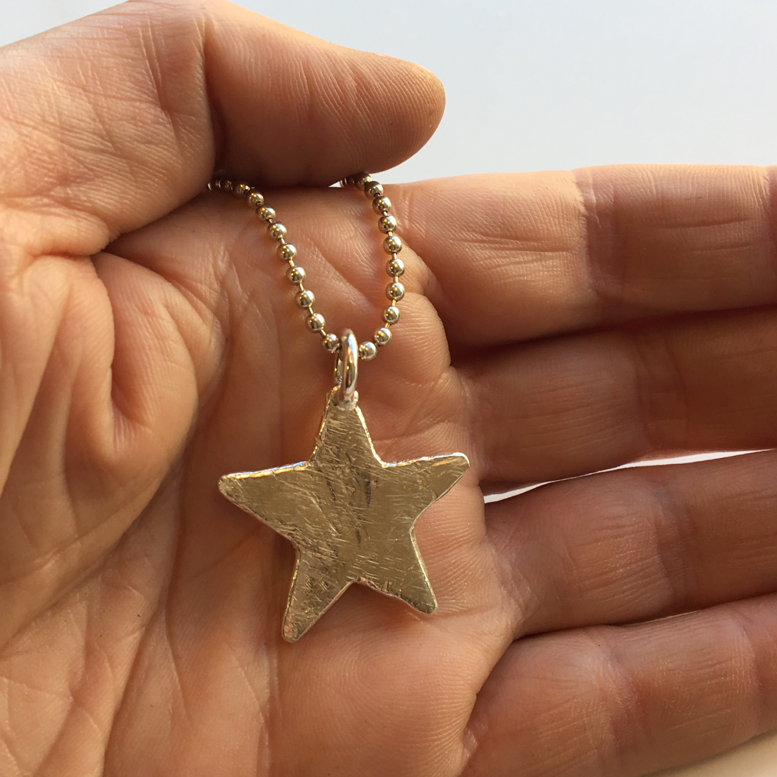 A Solid Silver Star Hand Made To Order Totally Unique